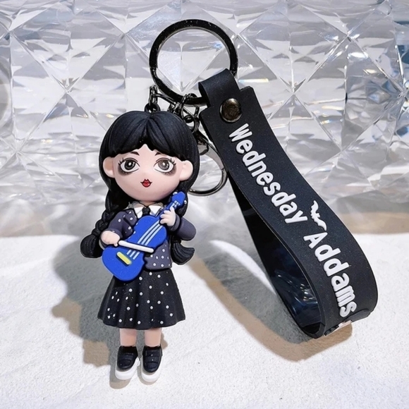 BOGO!! BUNDLE For Discount!!!    Brand New "Wednesday" Addams Keychain - Picture 1 of 1